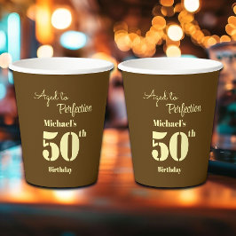 Vasos De Papel Aged to Perfection Men's 50th Birthday