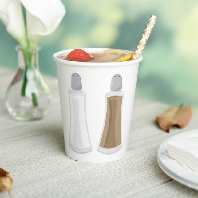 Vasos De Papel Agitadores De Sal Y Pepper (in situ)