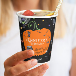 Vasos De Papel Agradable acuarela Halloween Fiesta de disfraces p