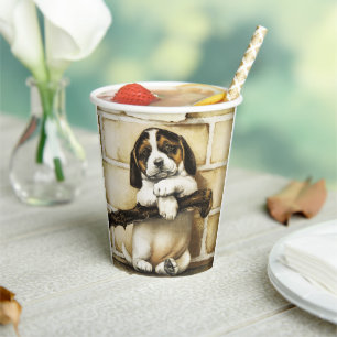 Vasos De Papel Agradable Cachorro