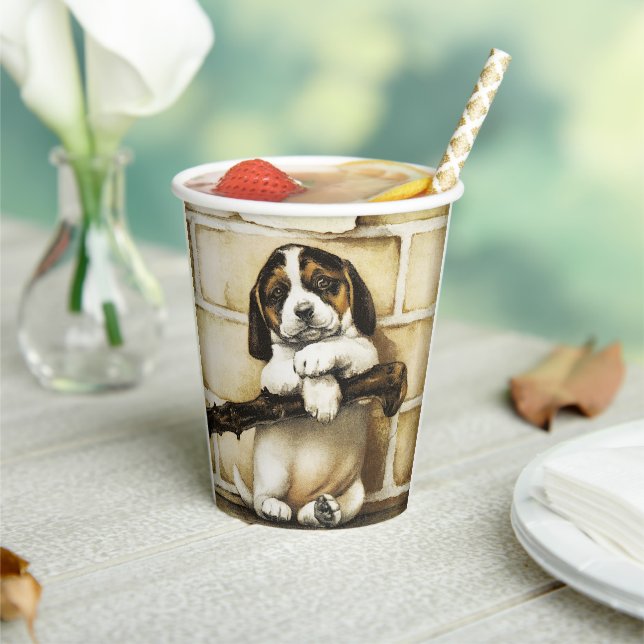 Vasos De Papel Agradable Cachorro (in situ)
