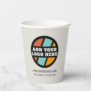 Vasos De Papel Agregar la promoción del sitio web de su logotipo