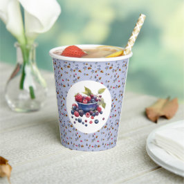 Vasos De Papel Aguada Dulce Arándanos Azules Baby Shower