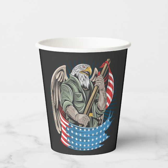 Vasos De Papel Águila americana (Anverso)