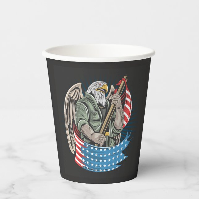 Vasos De Papel Águila americana (Anverso)