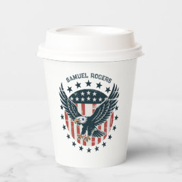 Vasos De Papel Águila Americana Retro