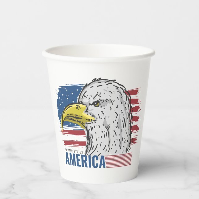 Vasos De Papel Águila De Los Estados Unidos De América (Anverso)