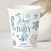 Ahoy es un niño Ducha de bebé náutica para mariner