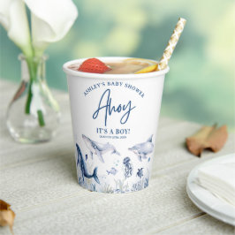 Vasos De Papel ¡Ahoy! Es un niño, Under the Sea Boy Baby Shower