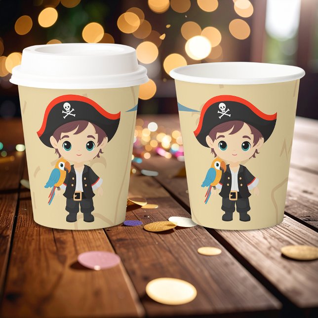 Vasos De Papel ¡Ahoy! Fiesta de cumpleaños de Pirate Boy (Subido por el creador)