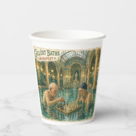 Vasos De Papel Ajedrez en los baños Gellert Budapest Hungría