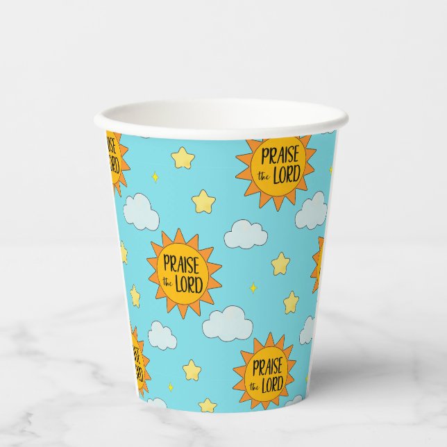 Vasos De Papel Alabanza al Señor Luz del Sol (Anverso)