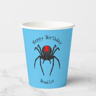 Vasos De Papel Alarmante ilustracion personalizado de araña de vi