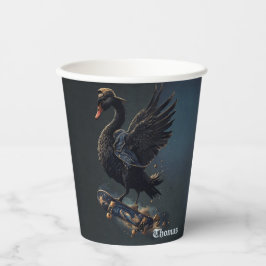 Vasos De Papel Alas de la libertad el cisne negro en el patinaje.