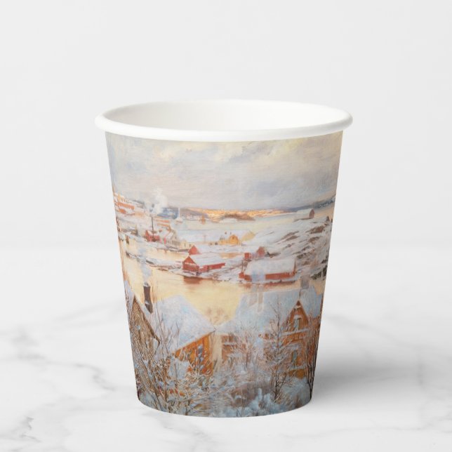 Vasos De Papel Albert Edelfelt - Diciembre (Anverso)