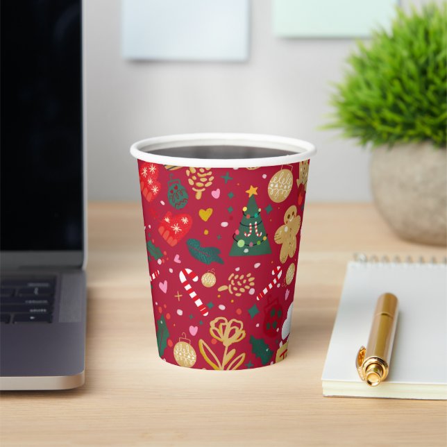 Vasos De Papel Alegría de los navidades (in situ)