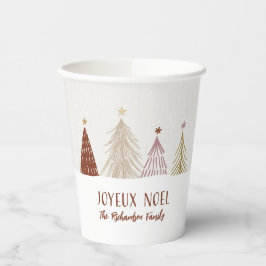 Vasos De Papel Alegría Navideña Joyeux Noel Fiesta de Navidad Ele