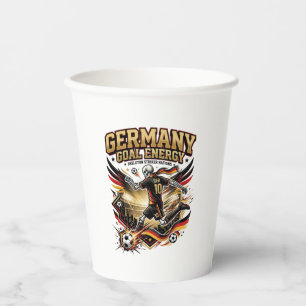 Vasos De Papel Alemania Meta Energía Esqueleto Delantero Naciones