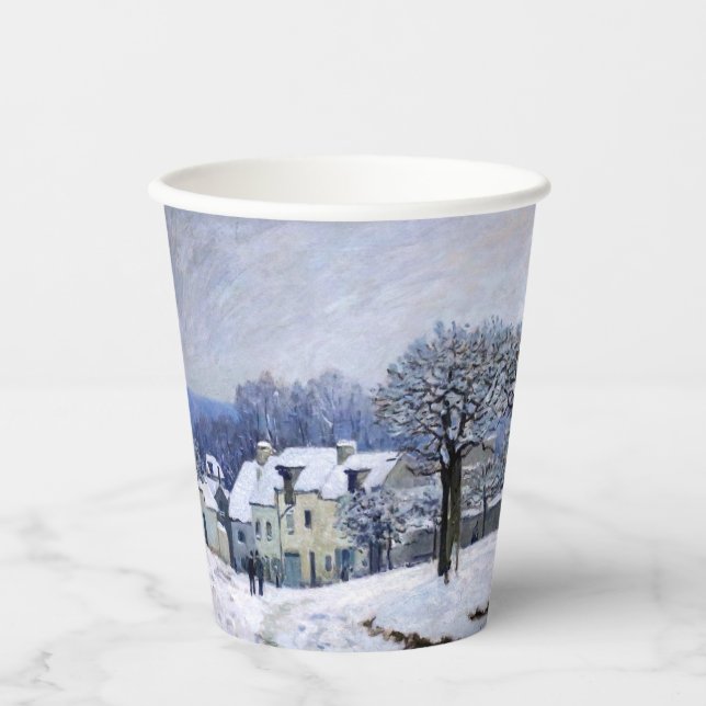Vasos De Papel Alfred Sisley - Colocar a Chenil en Marly, efecto  (Anverso)
