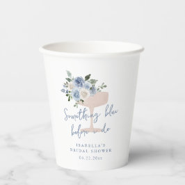 Vasos De Papel Algo Azul antes de hacer baby shower nupcial