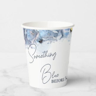 Vasos De Papel Algo Azul Antes De Hacer Hidrangea Ducha De Novias
