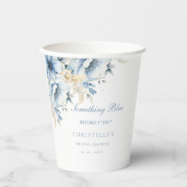 Vasos De Papel Algo azul antes de hacer la ducha nupcial floral