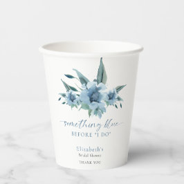 Vasos De Papel Algo Azul Antes de Hacer Lluvia de Regalos Floral