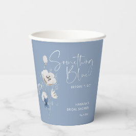 Vasos De Papel Algo Azul Antes de la Despedida de Soltera