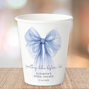 Vasos De Papel Algo Azul Antes de Mi Boda Ducha Nupcial