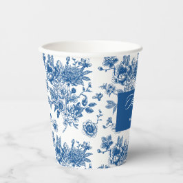 Vasos De Papel Algo azul chinoiserie azul fiesta de shower nupcia
