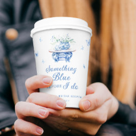 Vasos De Papel Algo de Blue Floral Chinoiserie Ducha de novias