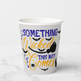 Vasos De Papel Algo Malvado Así Viene Halloween