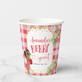 Vasos De Papel Alguien Berry Sweet Strawberry Chica Baby Shower