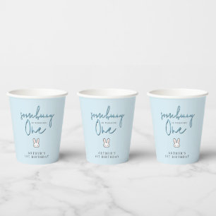 Vasos De Papel Algun conejo cumple uno Celebración del primer cum