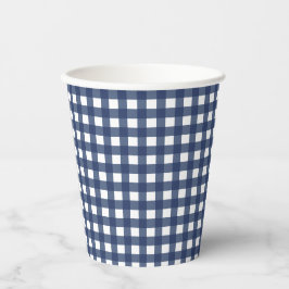 Vasos De Papel Algun conejo es uno azul Gingham Cumpleaños