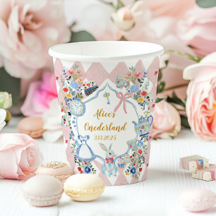 Vasos De Papel Alice en ONEderland Cumpleaños caprichoso 1er