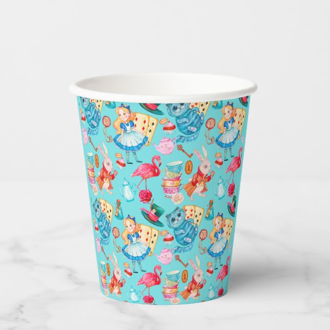 Vasos De Papel alice en wonderland (Anverso)