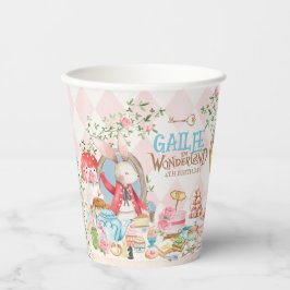 Vasos De Papel Alicia aventuras en Woderland Birthday Tea Fiesta