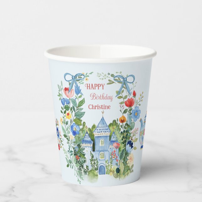 Vasos De Papel Alicia caprichosa en la copa de papel de cumpleaño (Izquierda)