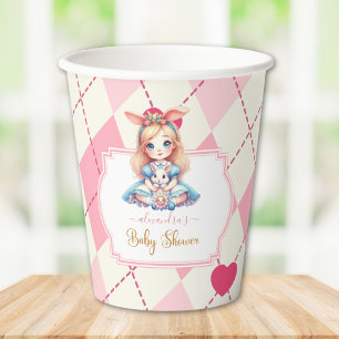 Vasos De Papel Alicia en Baby Shower de maravillas
