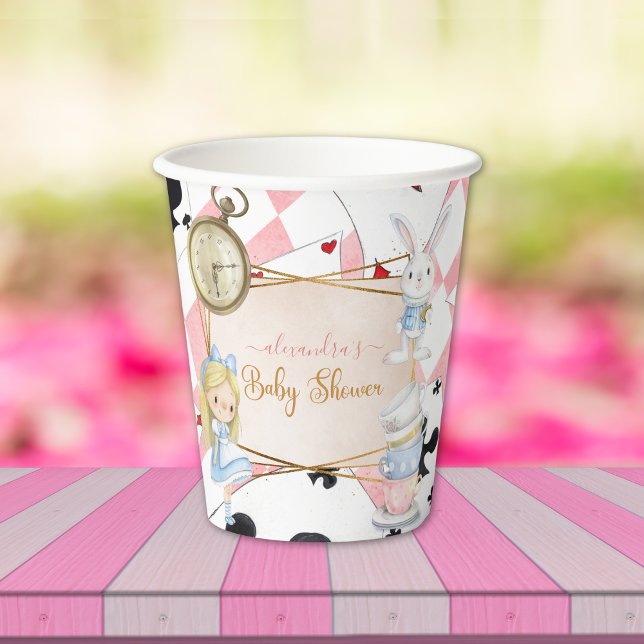 Vasos De Papel Alicia en Baby Shower de maravillas (Subido por el creador)