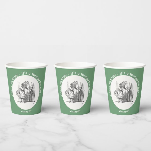 Vasos De Papel Alicia en el cumpleaños de la tierra de las maravi (Multi)