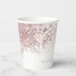 Vasos De Papel aliento del bebé rosa Bautismo