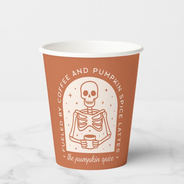 Vasos De Papel Alimentado por latas de café y de calabaza (Anverso)