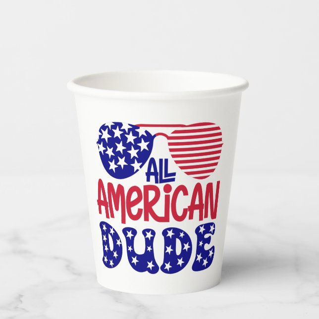 Vasos De Papel All American Dude (Anverso)