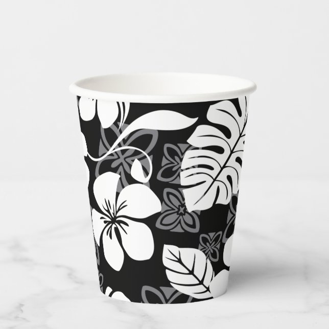 VASOS DE PAPEL ALOHA FRIDAY (NEGRO) (Anverso)