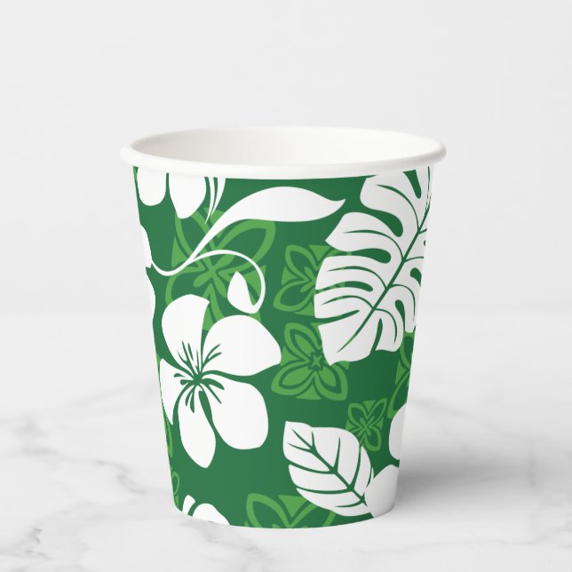 VASOS DE PAPEL ALOHA FRIDAY (VERDE) (Anverso)