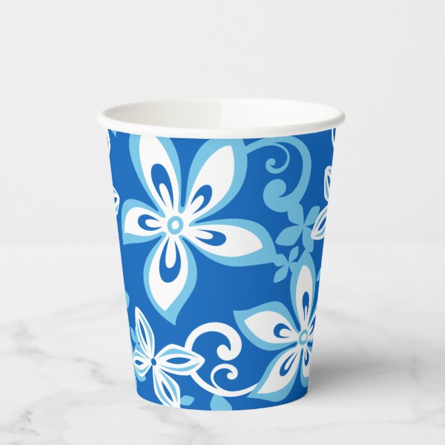 Vasos De Papel ALOHA HAWAII (AZUL x 2) (Izquierda)