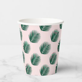 Vasos De Papel Aloha Palm Leaves