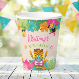 Vasos De Papel Aloha Tropical Summer Luau Birday Party